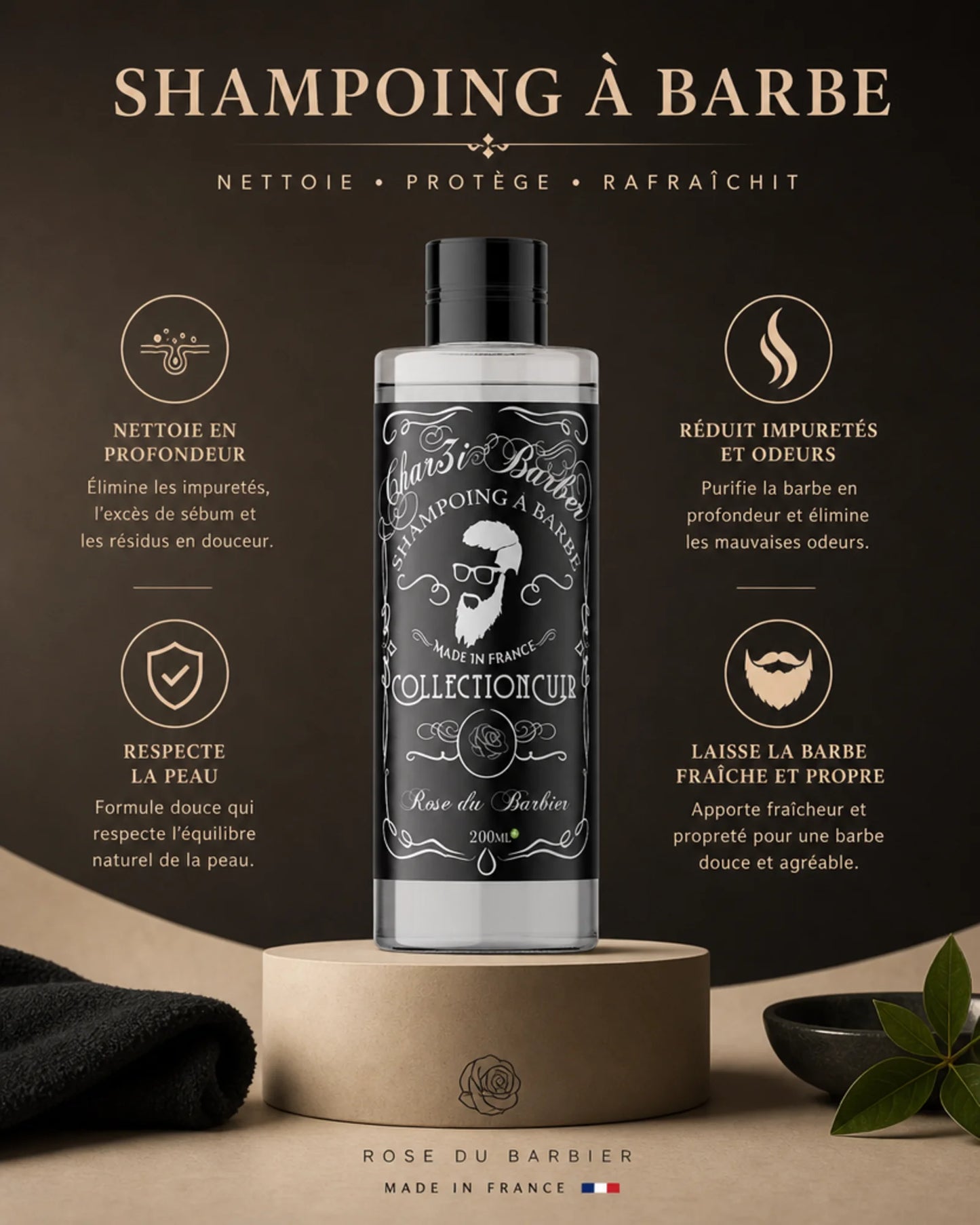 Bienfaits du shampoing barbe GHUSL Char3i Barber