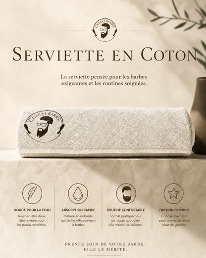 Bienfaits de la serviette 100% coton Char3i Barber