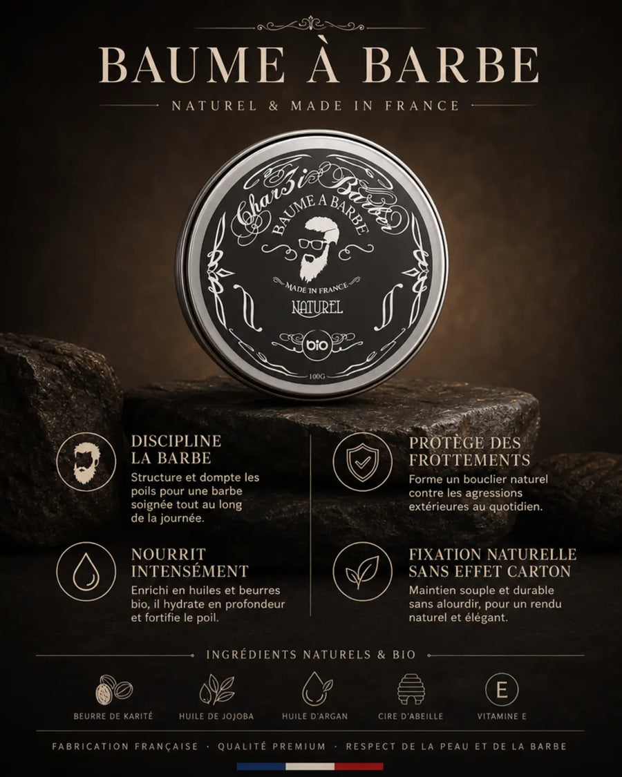 Baume à Barbe Nourrissant au Beurre de Karité Bio - SABR — Soin Barbe Halal Char3i Barber (4)