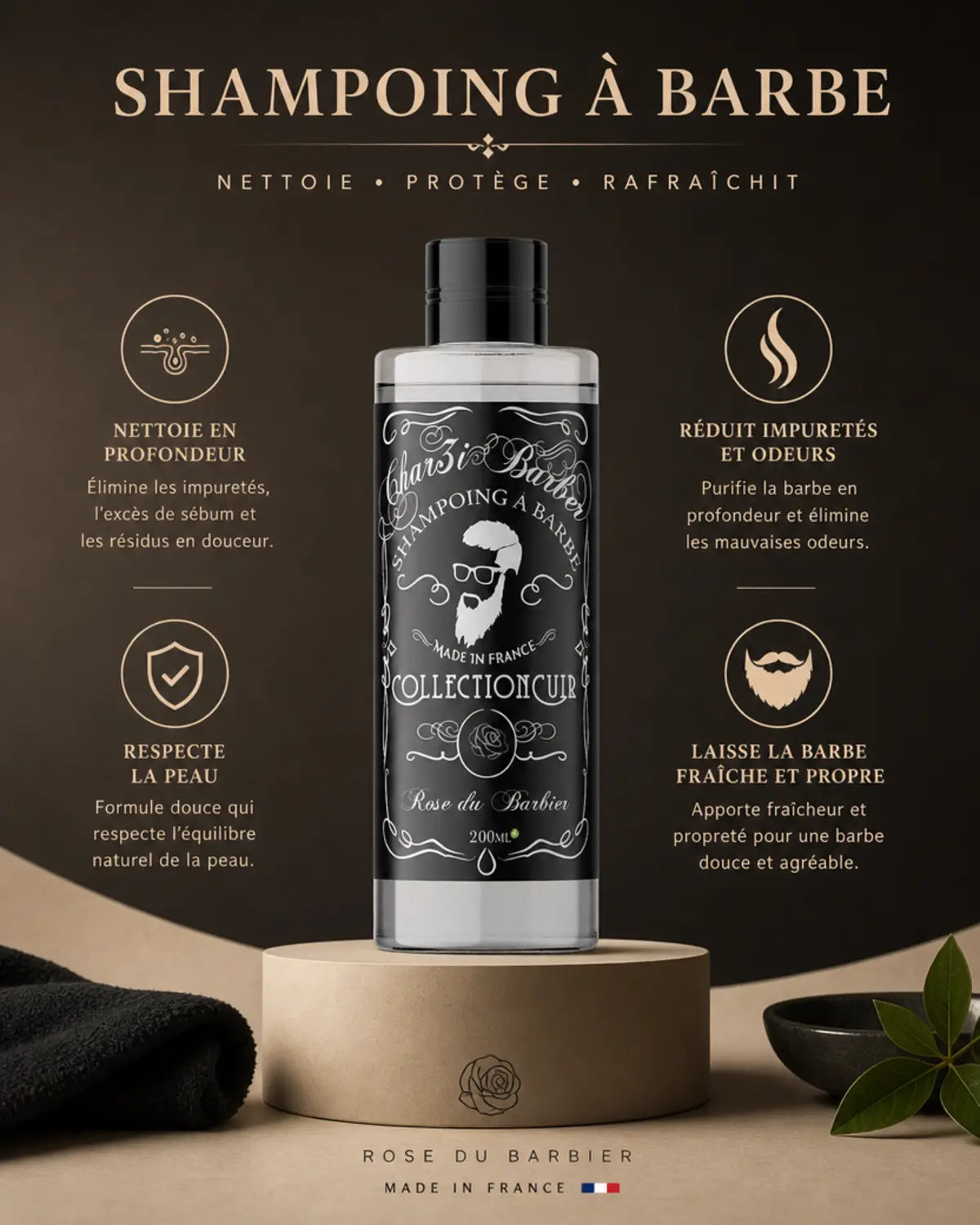 Shampoing à Barbe Bio Purifiant  — GHUSL — Soin Barbe Halal Char3i Barber (5)