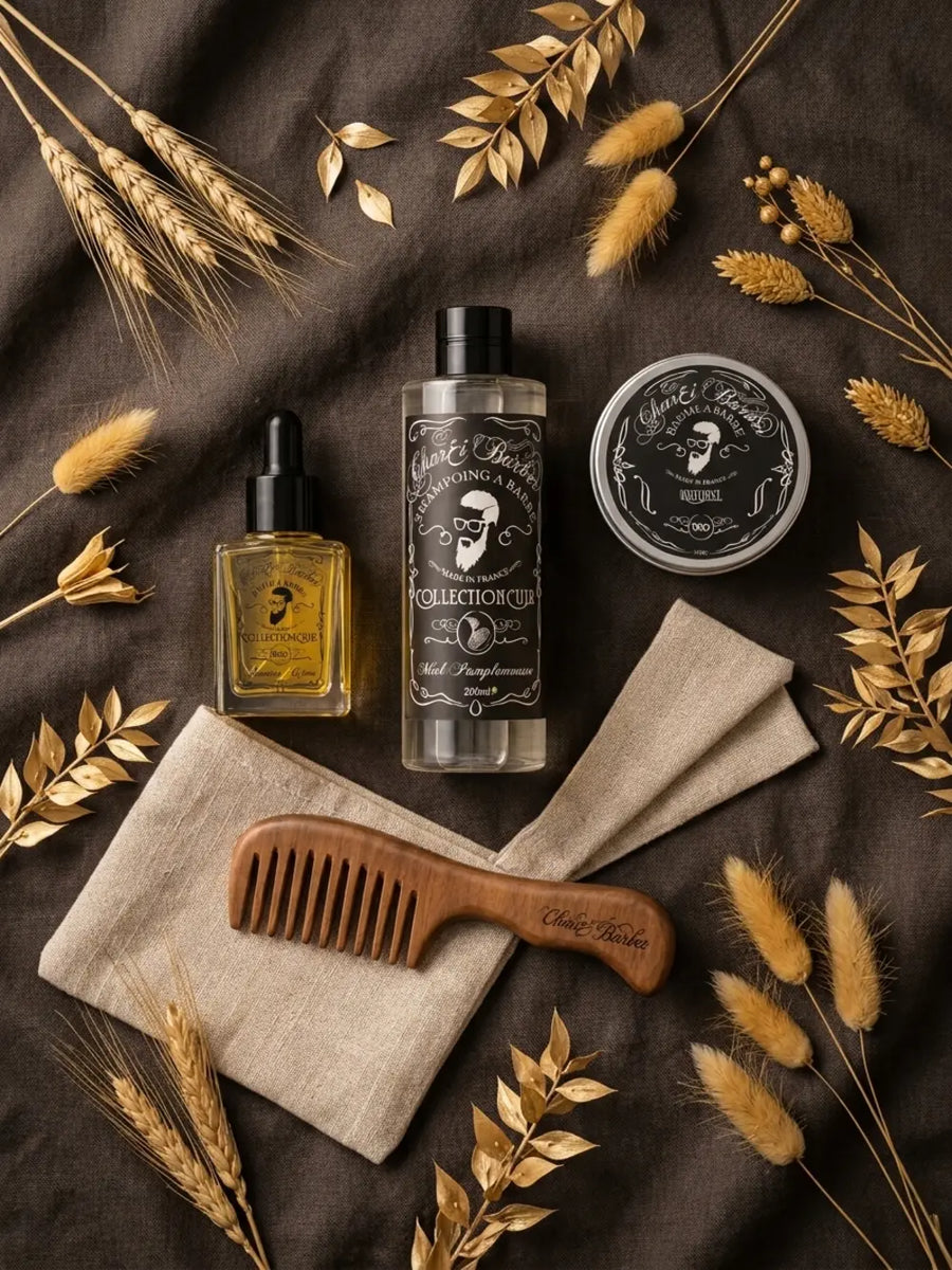 Coffret Soin Barbe au Ricin — Pack AL WAQAAR — Soin Barbe Halal Char3i Barber (3)