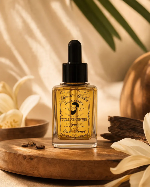 Huile à barbe parfum Oud Monoï Char3i Barber